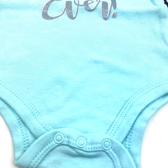 Baby Starters Bodysuit Size 6m Girls Cutest in History Glitter Snap Infants - Picture 3 of 8